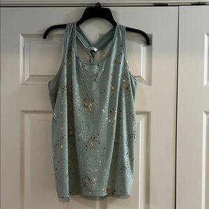 Stylish Blakeley Green Splatter Women's Tank Top